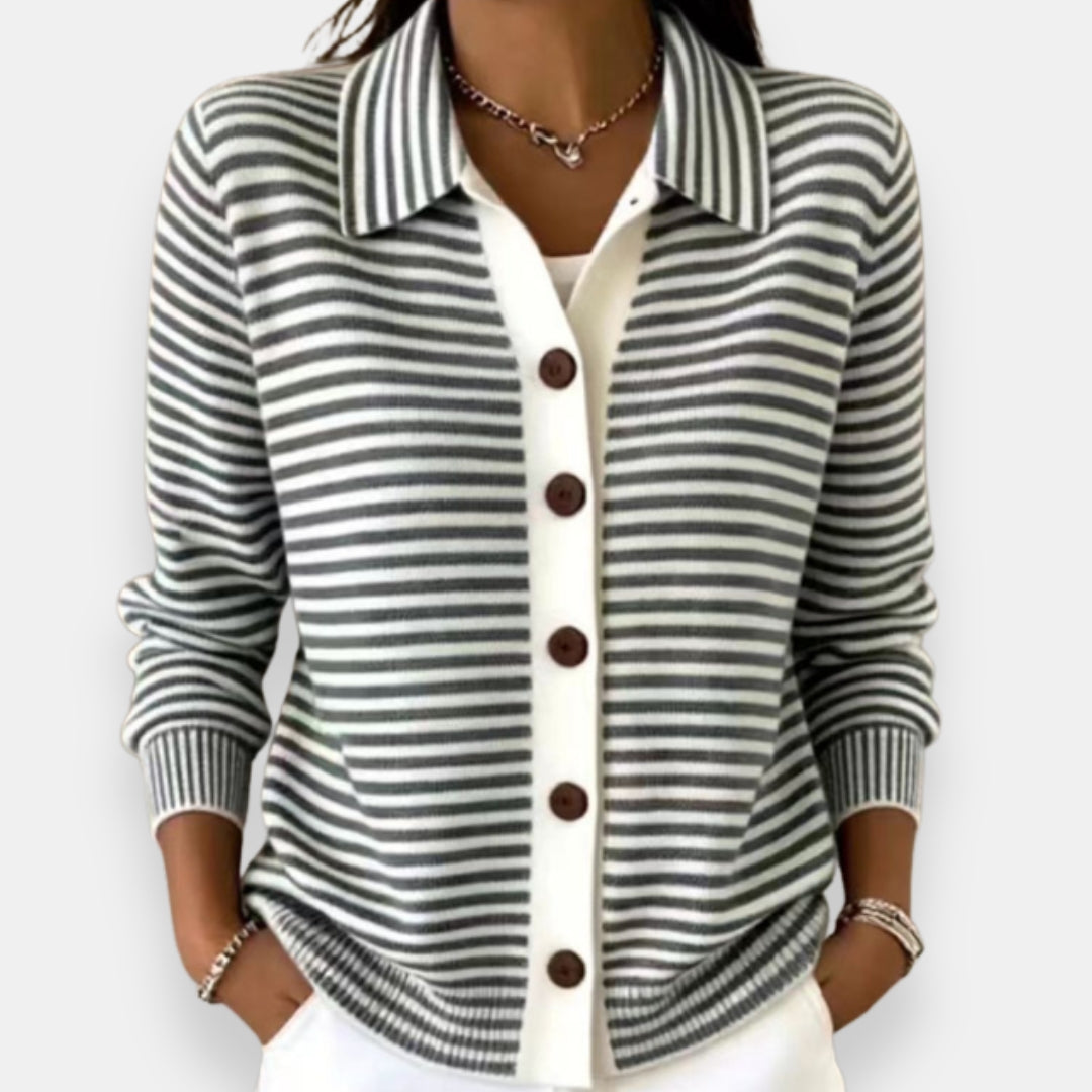 Briana - Cardigan a righe dalla mano morbida