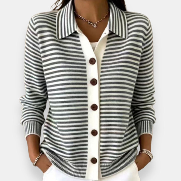 Briana - Cardigan a righe dalla mano morbida