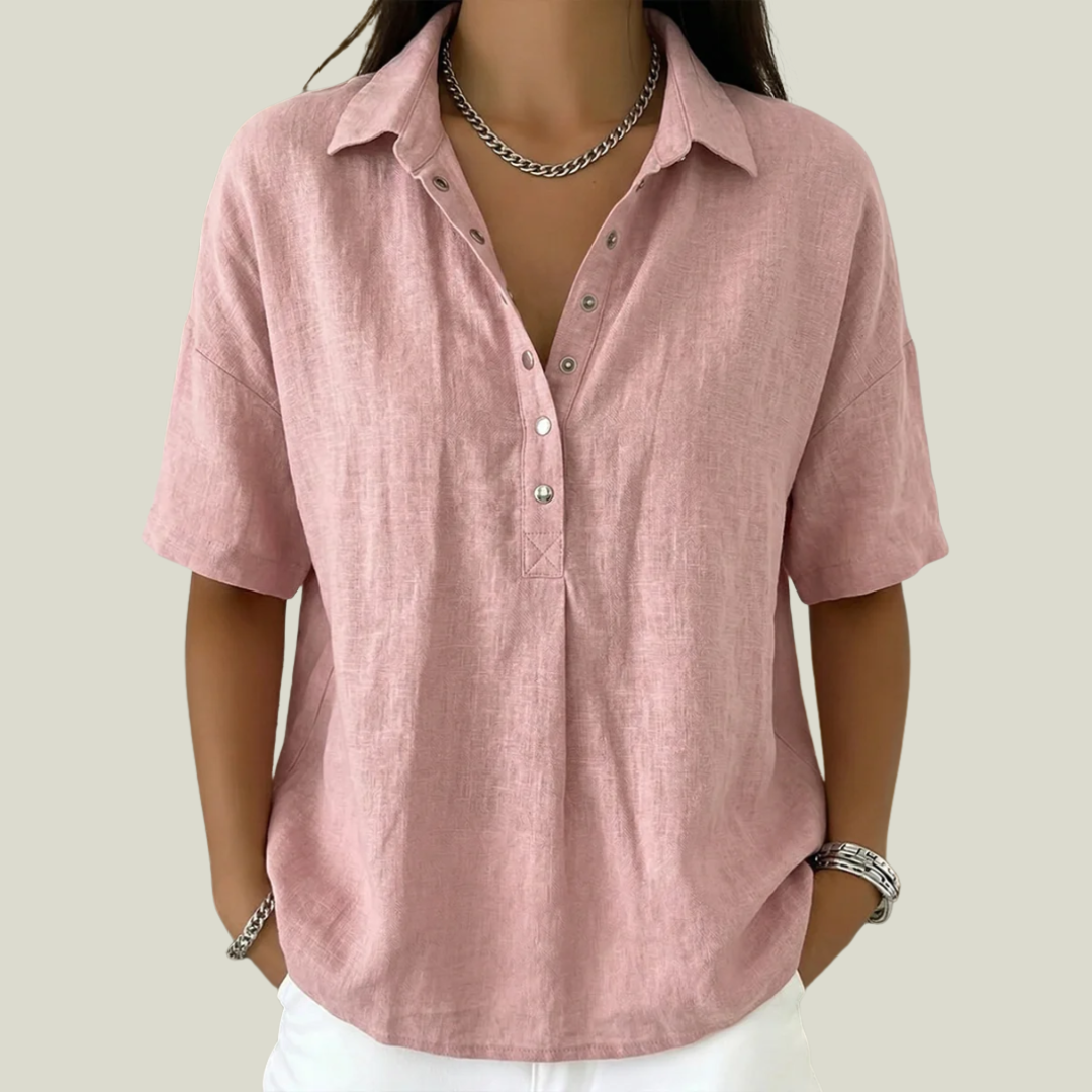 Nina - Blusa con collo morbido al tatto