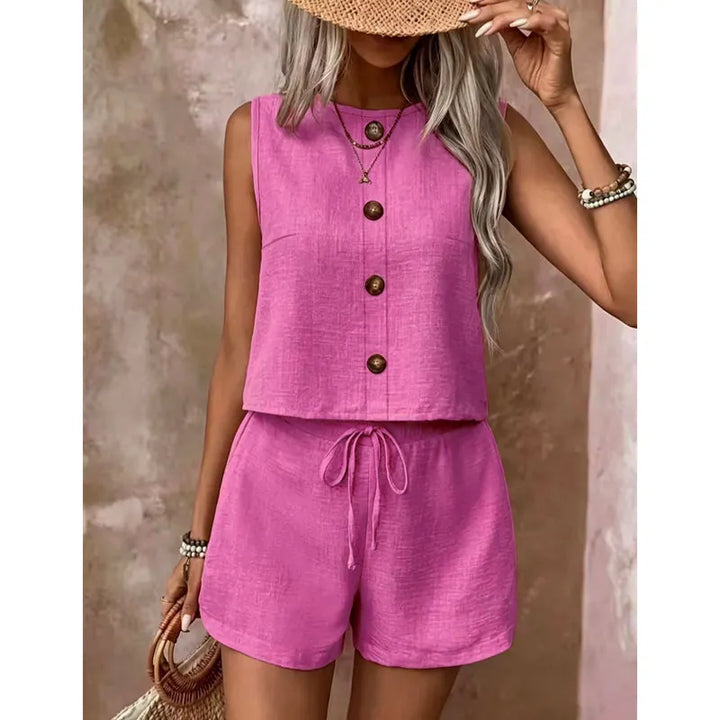Abilene - Coordinato top e pantaloni testurizzati