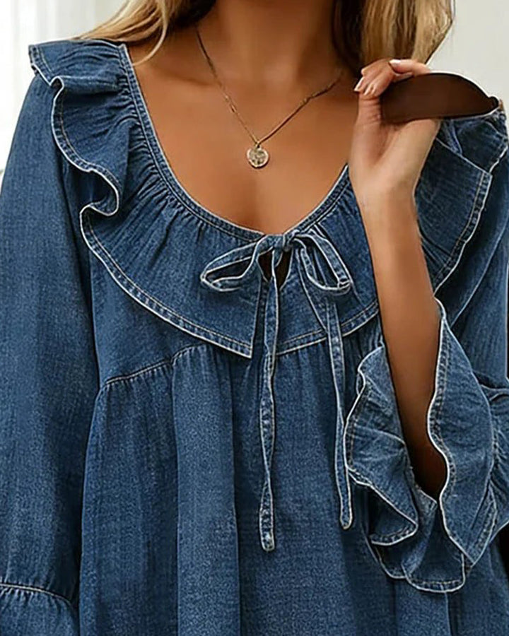 Aislinn - Blusa leggera con rouches
