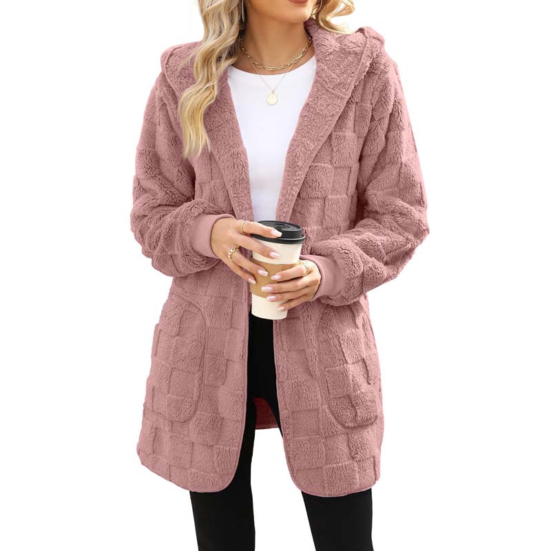 Zinnabelle - Cardigan con cappuccio in velluto operato