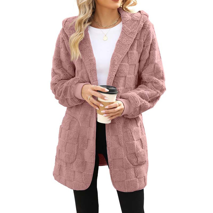 Zinnabelle - Cardigan con cappuccio in velluto operato