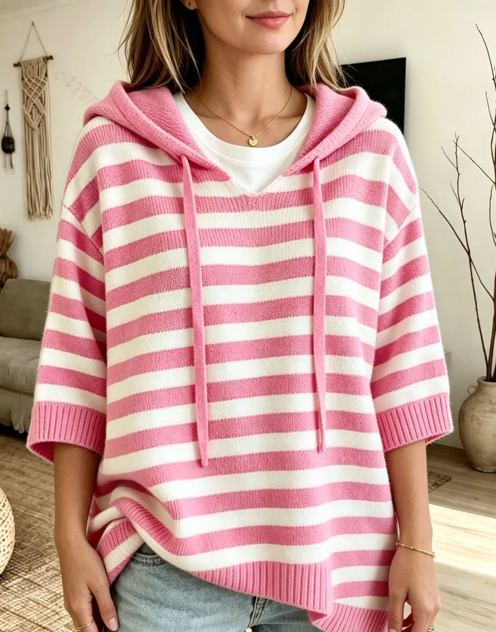 Leontine - Maglione a righe con cappuccio
