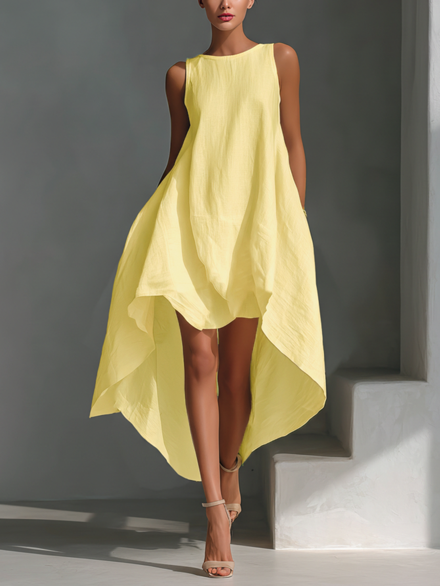 Elvina - Abito midi in lino leggero