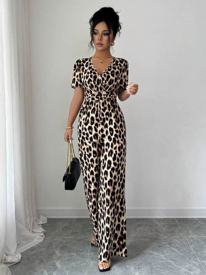 Eveliora - Tuta chic con stampa animalier