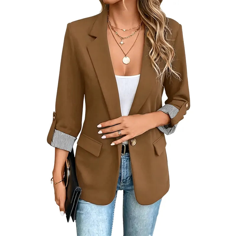 Celenya - Blazer classico con maniche risvoltate