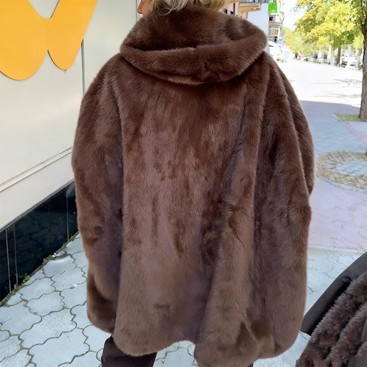 Alara - Cappotto in ecopelliccia con zip