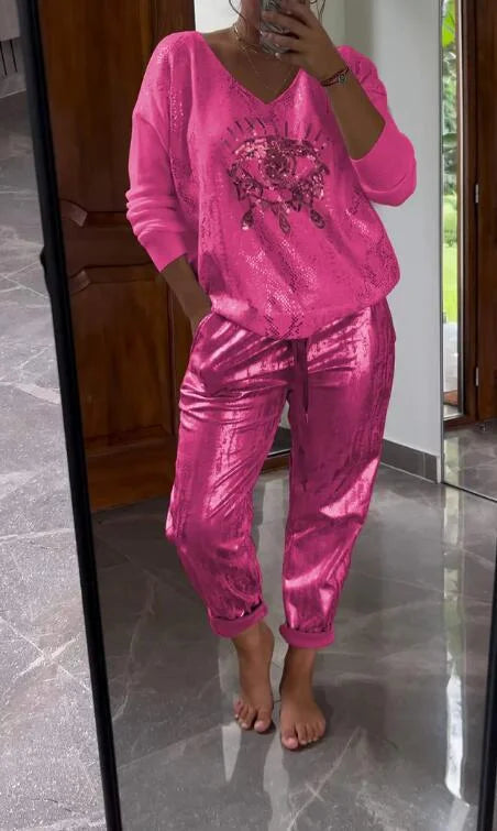 Noravelle - Completo loungewear due pezzi morbido al tatto