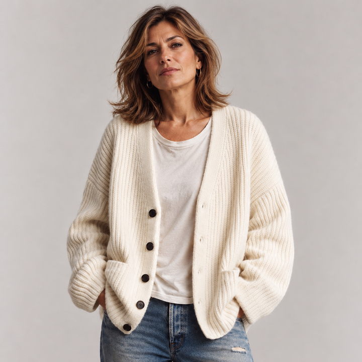 Gertie - Cardigan a bottoni con scollatura a v