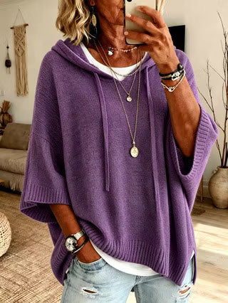 Zoralisse - Maglione con cappuccio oversize avvolgente