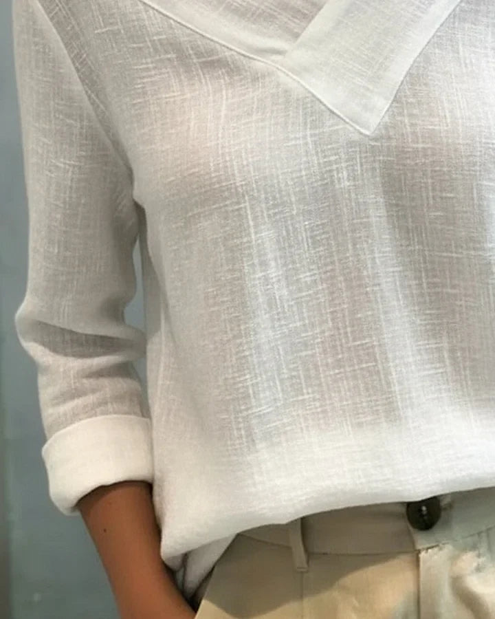 Calira - Top a spalle scoperte con scollo a V e tocco morbido