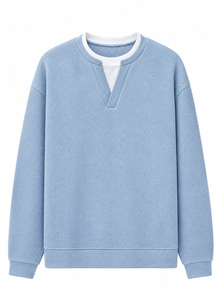 Oswald - T-shirt a maniche lunghe in tessuto a nido d’ape