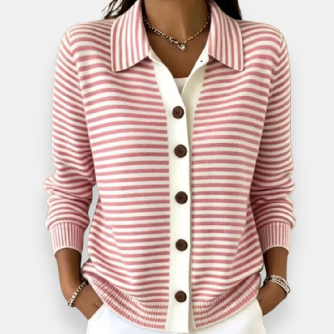 Yola - Cardigan striato con bottoni