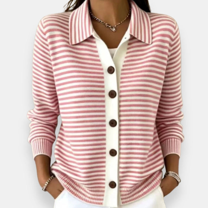 Yola - Cardigan striato con bottoni