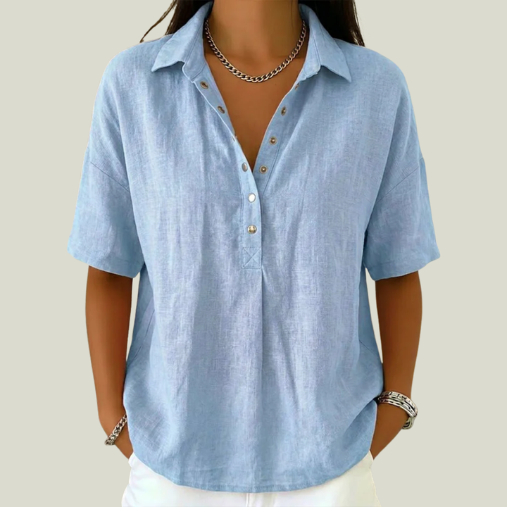 Nina - Blusa con collo morbido al tatto