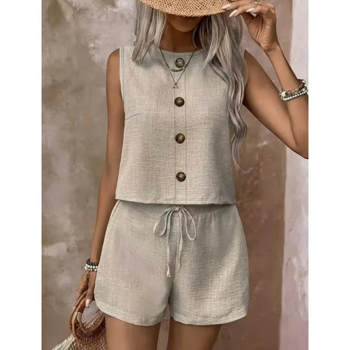 Abilene - Coordinato top e pantaloni testurizzati