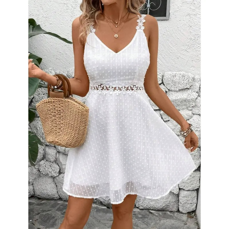 Noelline - Miniabito con spalline ricamate