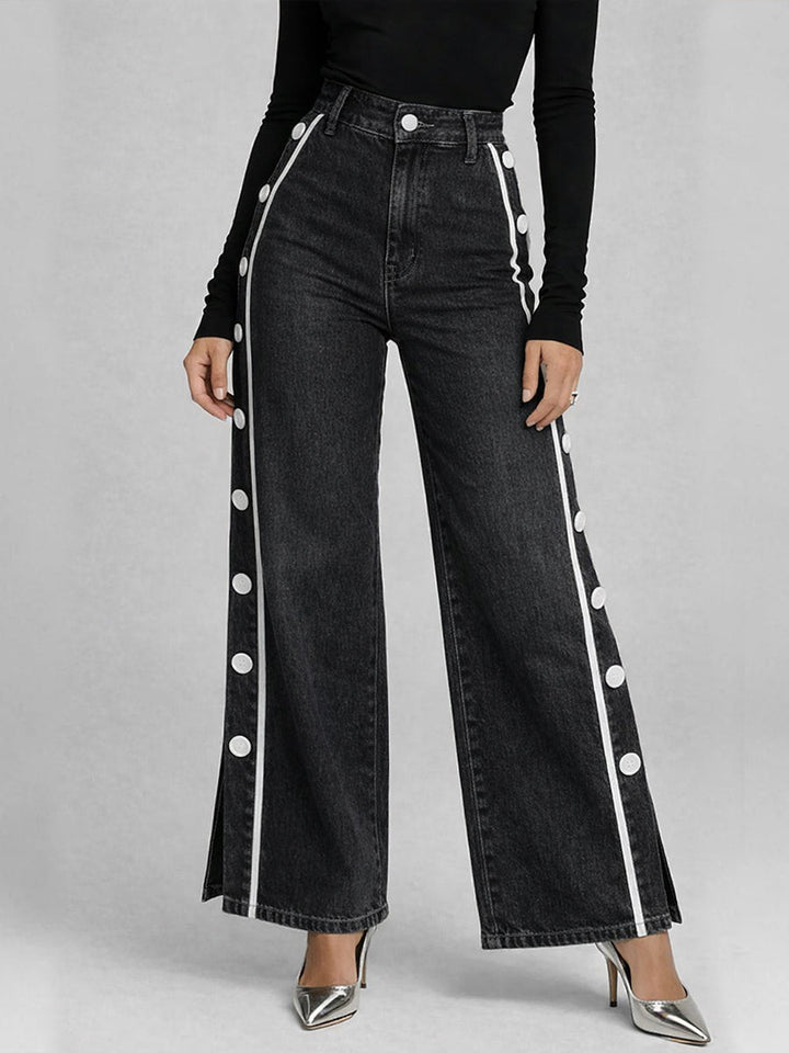 Vika - Jeans slim fit con zip frontale