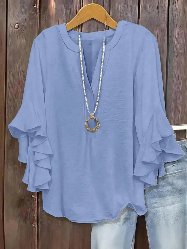 Norabelle - Blusa elegante con maniche a volant