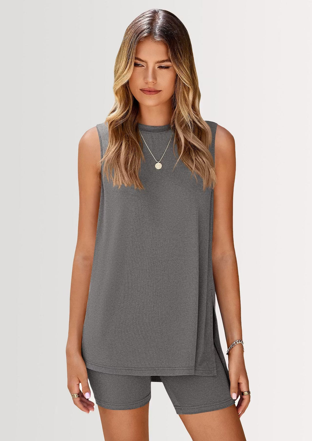 Selestia - Coordinato con top senza maniche e shorts