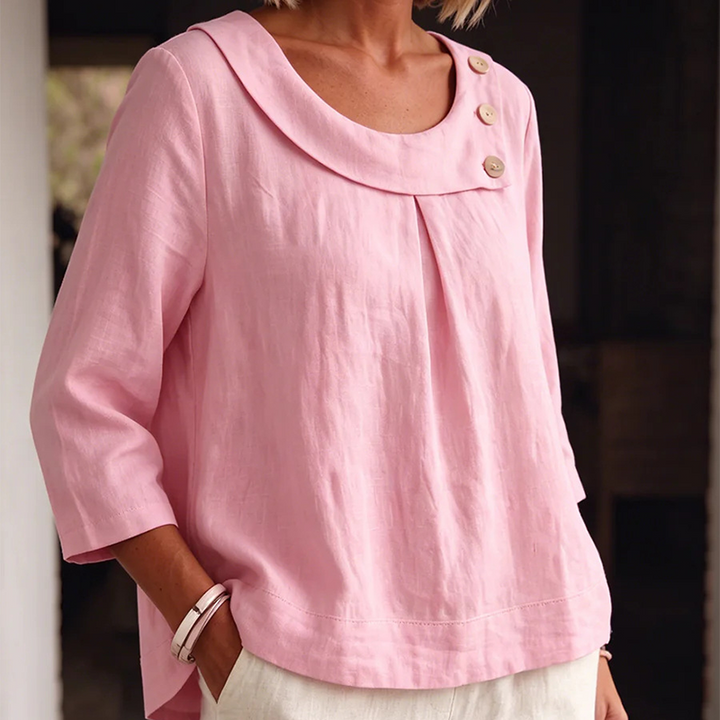 Brionelle - Blusa in lino dal tocco morbido
