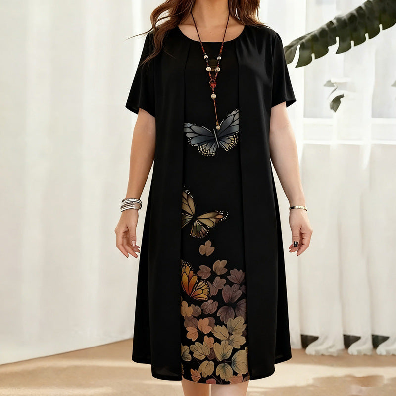 Celyn - Coordinato con abito midi a balze e maniche corte