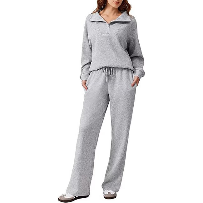 Maud - Coordinato due pezzi con mezza zip, fit rilassato