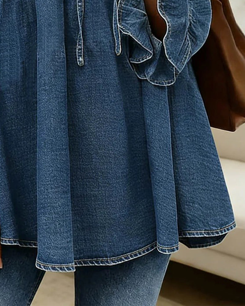 Aislinn - Blusa leggera con rouches