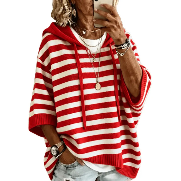Leontine - Maglione a righe con cappuccio