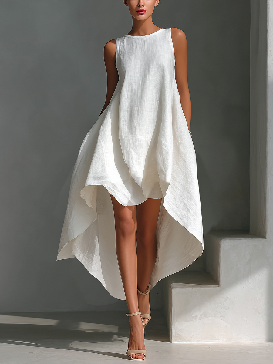 Elvina - Abito midi in lino leggero