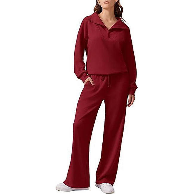 Maud - Coordinato due pezzi con mezza zip, fit rilassato