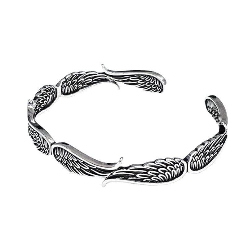 Raveya - Bracciale con ali d'angelo lucide