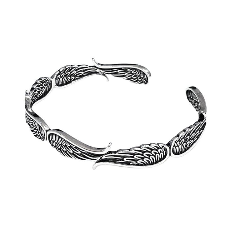 Raveya - Bracciale con ali d'angelo lucide