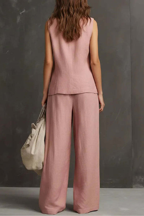 Heloise - Coordinato traspirante con gilet e pantaloni a gamba larga