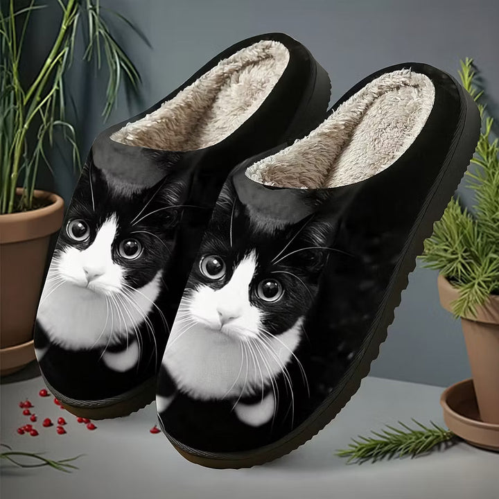 Zita - Pantofole slip-on con stampa di gatto morbidissime