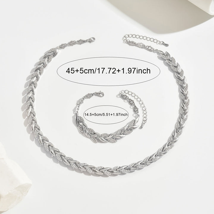 Yvonne - Parure collana e bracciale scintillanti