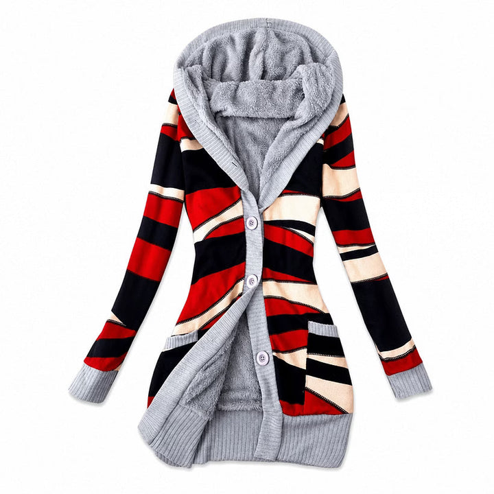 Ines - Cardigan termico con cappuccio