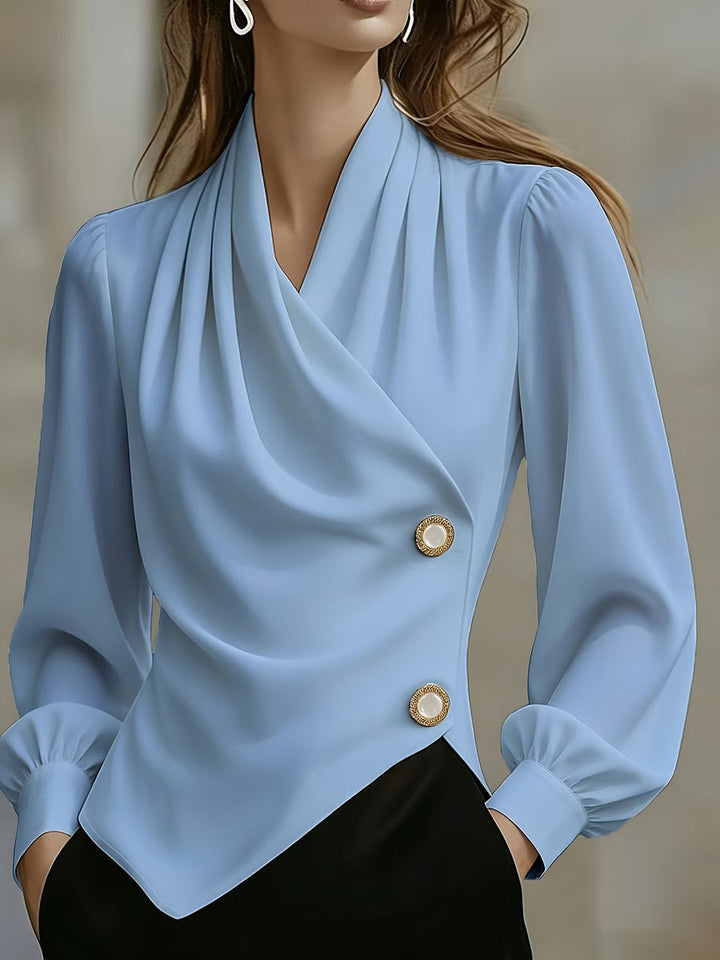 Ximena - Blusa elegante in seta drappeggiata