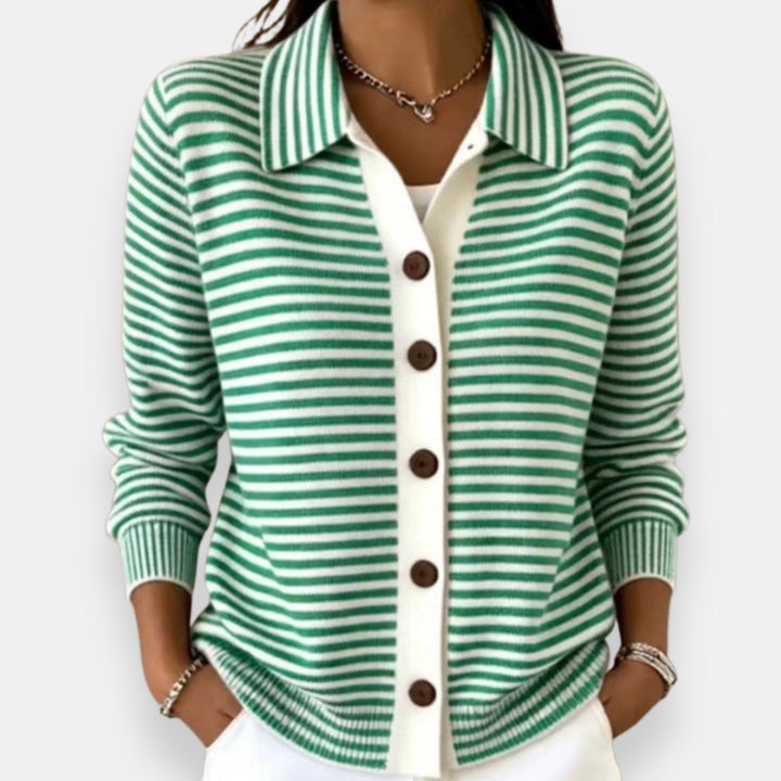 Yola - Cardigan striato con bottoni