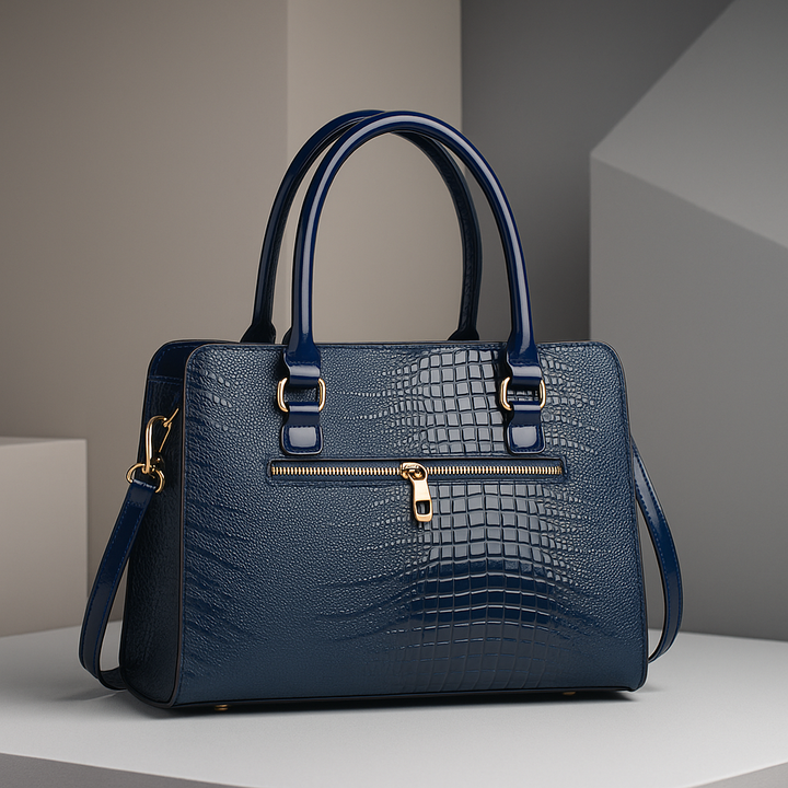 Aeryn - Borsa a mano strutturata con effetto coccodrillo