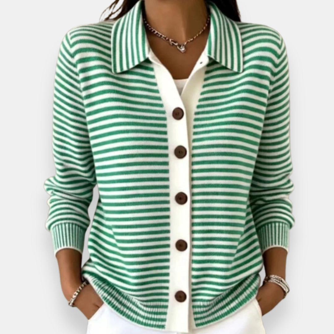 Briana - Cardigan a righe dalla mano morbida