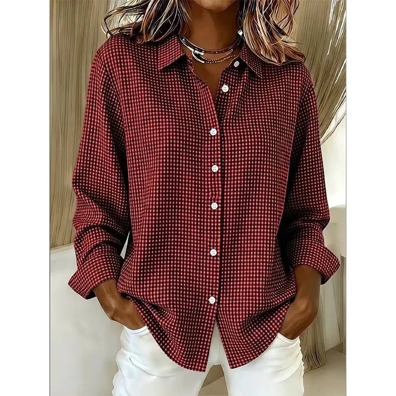 Illyssia - Blusa a bottoni in vichy classico