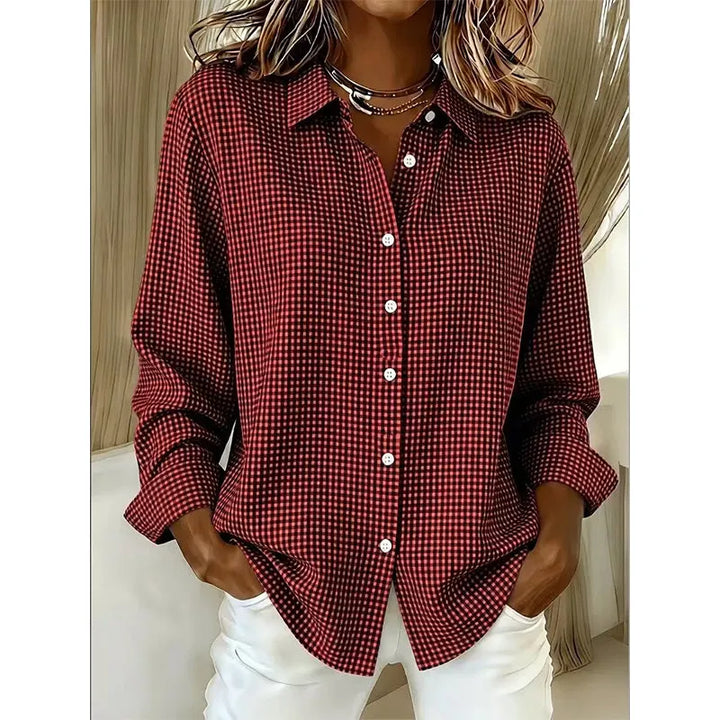 Illyssia - Blusa a bottoni in vichy classico