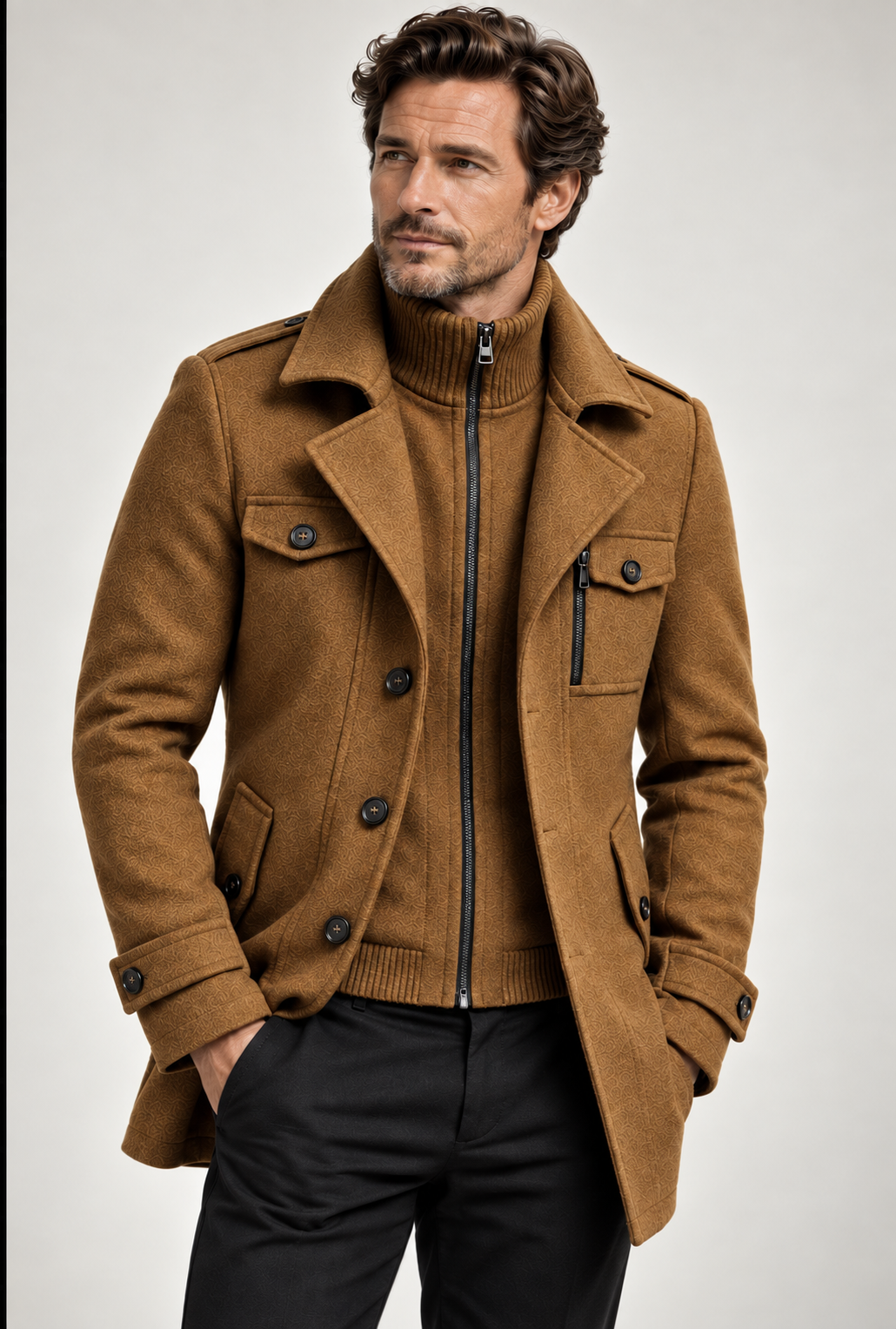 Ivan - Cappotto lungo doppiopetto