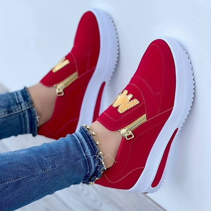 Ovelia - Sneakers slip-on con plateau