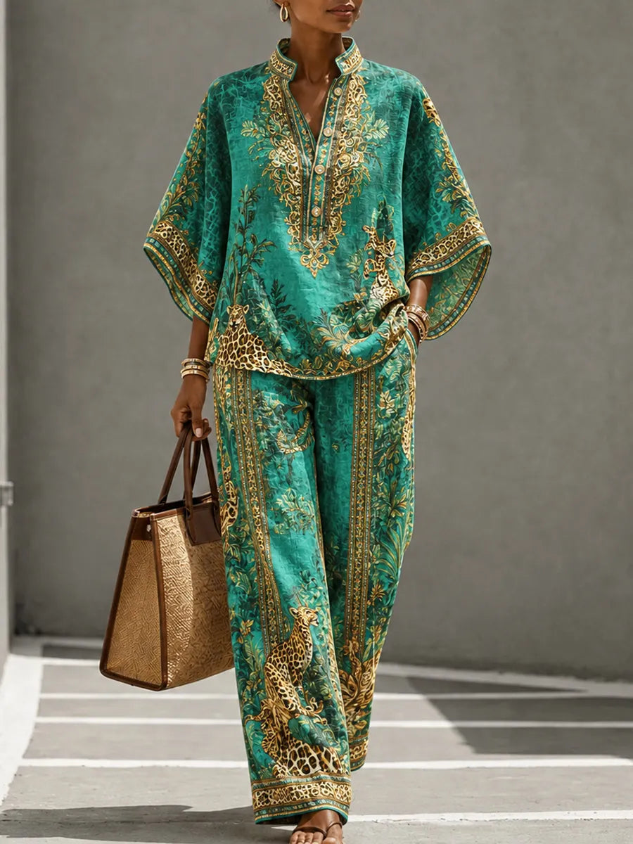 Zara - Set coordinato in lino dal fit rilassato