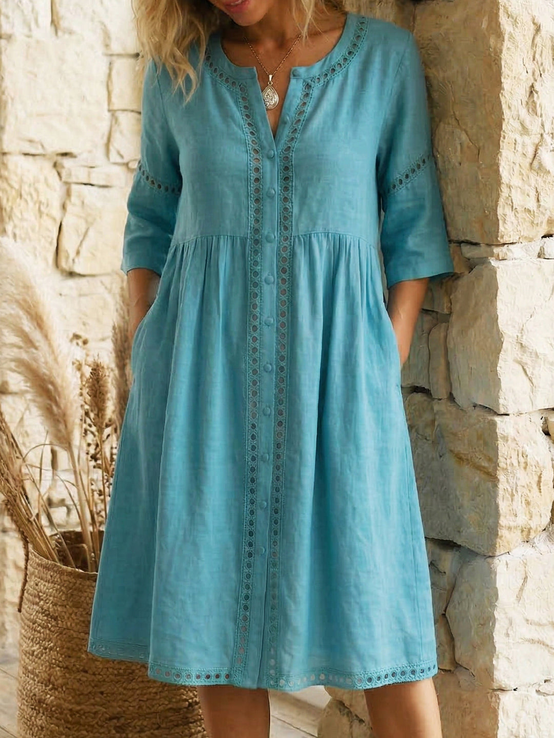 Harlow - Abito midi in lino pregiato