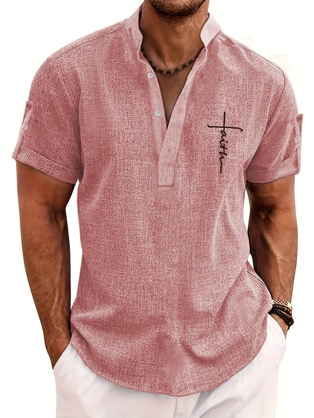Harlan - Camicia testurizzata a collo alto