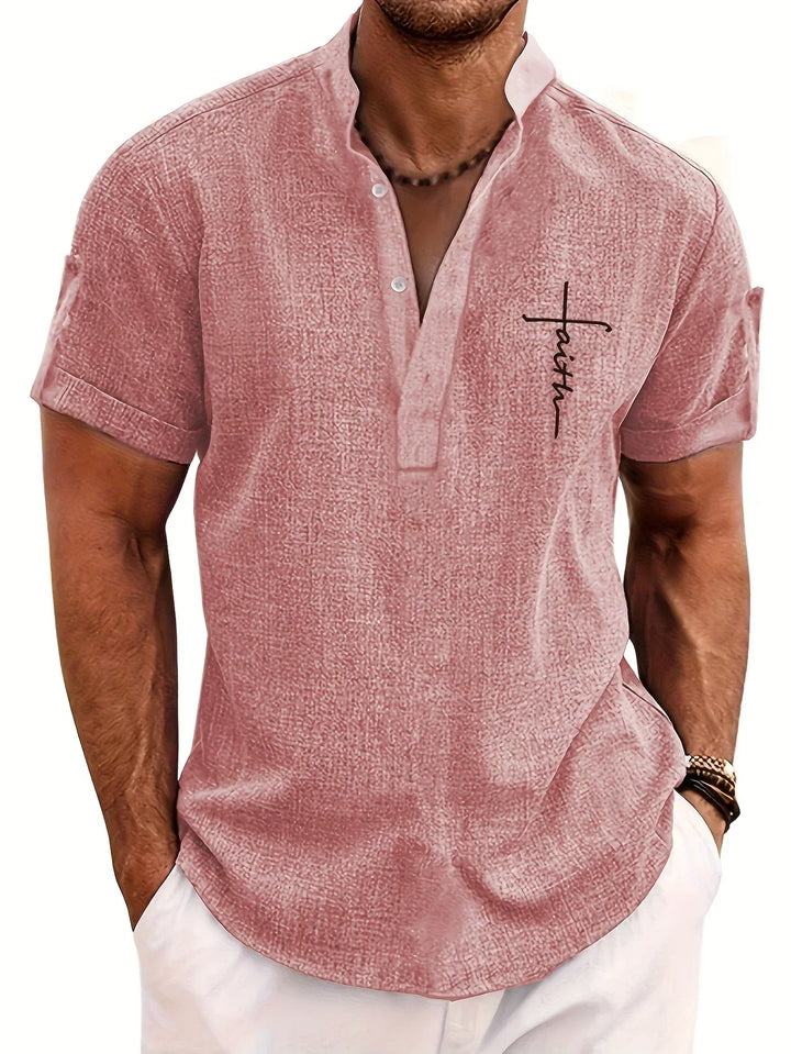 Harlan - Camicia testurizzata a collo alto